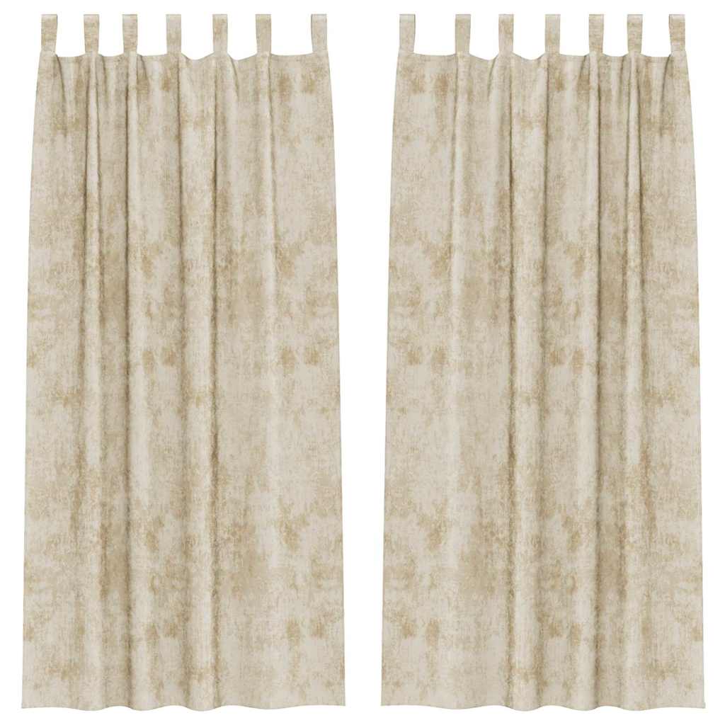 Vidaxl velvet gordijnen met gordijnen 2 pcs crème 245 x 140 cm fluweel