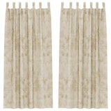 Vidaxl velvet gordijnen met gordijnen 2 pcs crème 245 x 140 cm fluweel