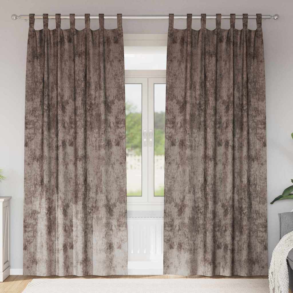 Vidaxl velvet gordijnen 2 st cappuccino 260 x 140 cm fluweel