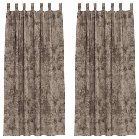 Vidaxl velvet gordijnen 2 pcs cappuccino 260 x 140 cm fluweel