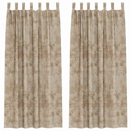 Vidaxl velvet gordijnen 2 pcs champagne 225 x 140 cm fluweel
