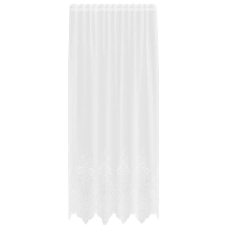 Vidaxl kantgordijn met gordijnen bloemen wit 200 x 150 cm polyester
