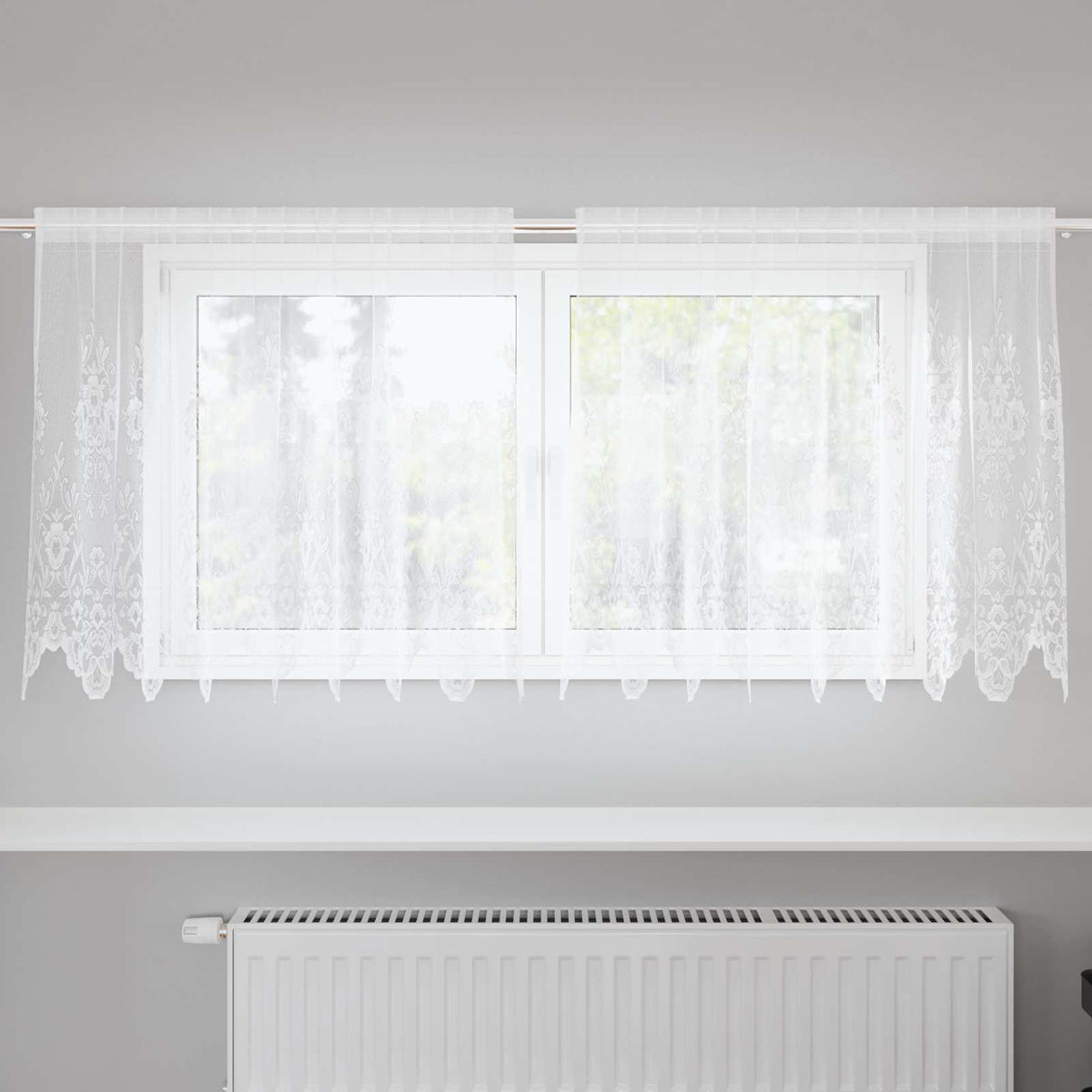 Vidaxl kantgordijn wit 80 x 200 cm polyester