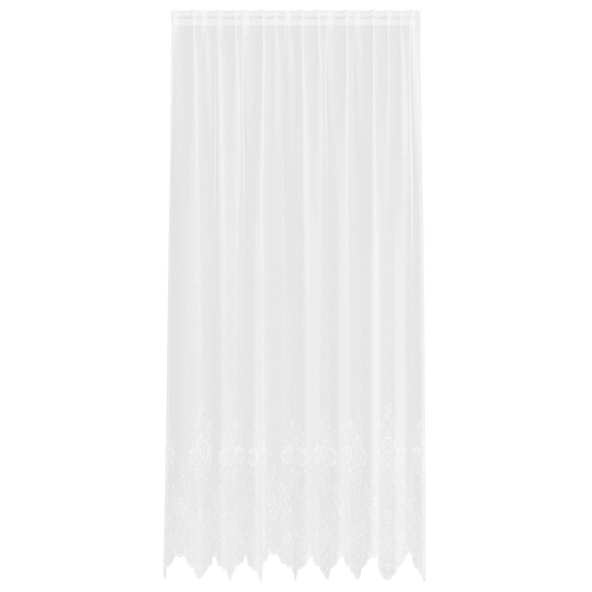 Vidaxl kantgordijn met gordijnen bloemen wit 260x200cm polyester