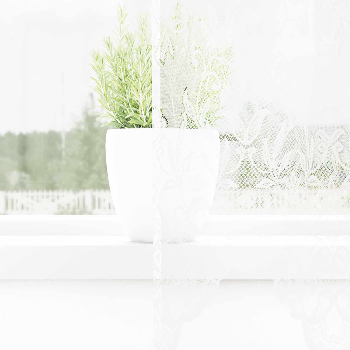 Vidaxl kantgordijn wit 140 x 300 cm polyester