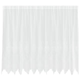 Vidaxl kantgordijn met gordijnen bloemen wit 160 x 300 cm polyester