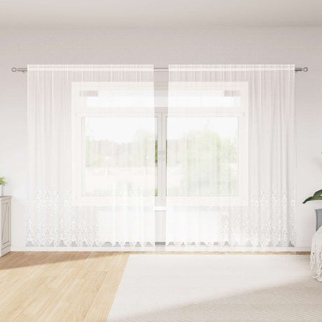Vidaxl kantgordijn wit 200 x 300 cm polyester