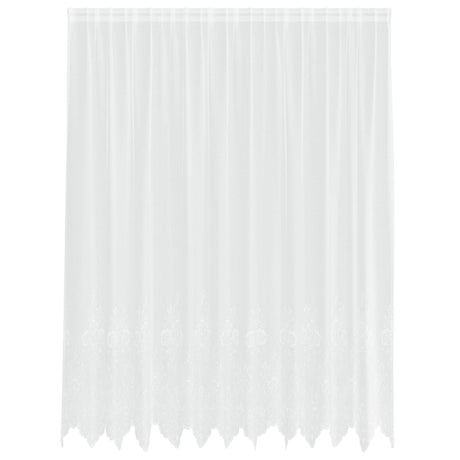 Vidaxl kantgordijn met gordijnen bloemen wit 200 x 300 cm polyester
