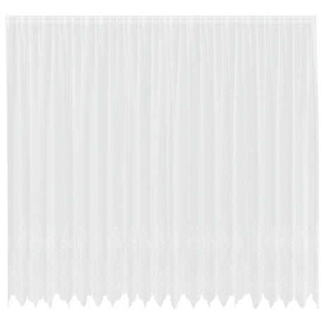 Vidaxl kantgordijn met gordijnen bloemen wit 300 x 500 cm polyester