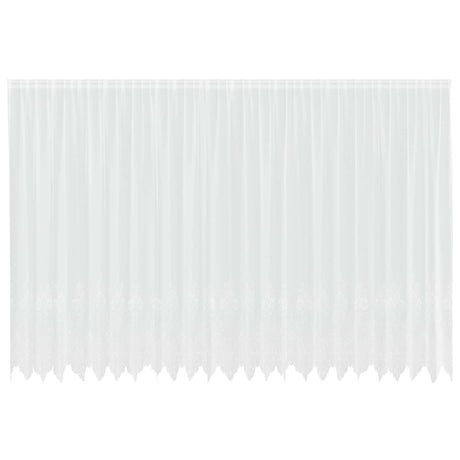 Vidaxl kantgordijn met gordijnen bloemen wit 200 x 600 cm polyester