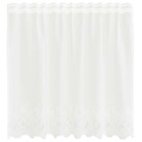 Vidaxl kantgordijn met gordijnen bloemen wit 80 x 150 cm polyester