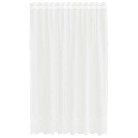 Vidaxl kantgordijn met gordijnen bloemen wit 240 x 150 cm polyester
