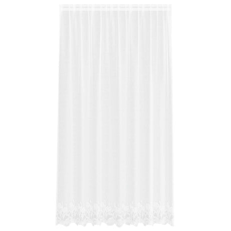 Vidaxl kantgordijn met gordijnen bloemen wit 245 x 200 cm polyester
