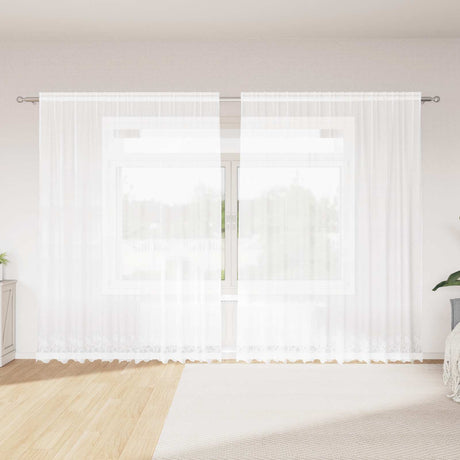 Vidaxl kantgordijn wit 200 x 300 cm polyester