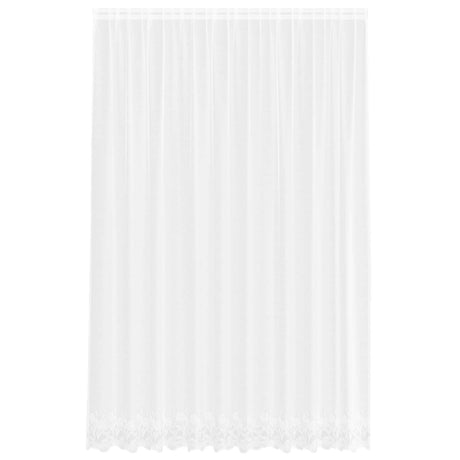 Vidaxl kantgordijn met gordijnen bloemen wit 260 x 300 cm polyester