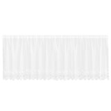 Vidaxl kantgordijn met gordijnen bloemen wit 80 x 400 cm polyester
