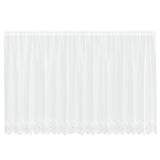 Vidaxl kantgordijn met gordijnen bloemen wit 140 x 400 cm polyester