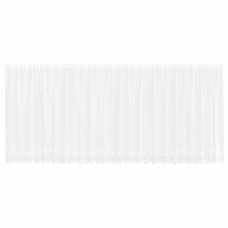 Vidaxl kantgordijn met gordijnen bloemen wit 160 x 600 cm polyester