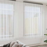 Vidaxl kantgordijn met gordijnen bloemen wit 300 x 600 cm polyester