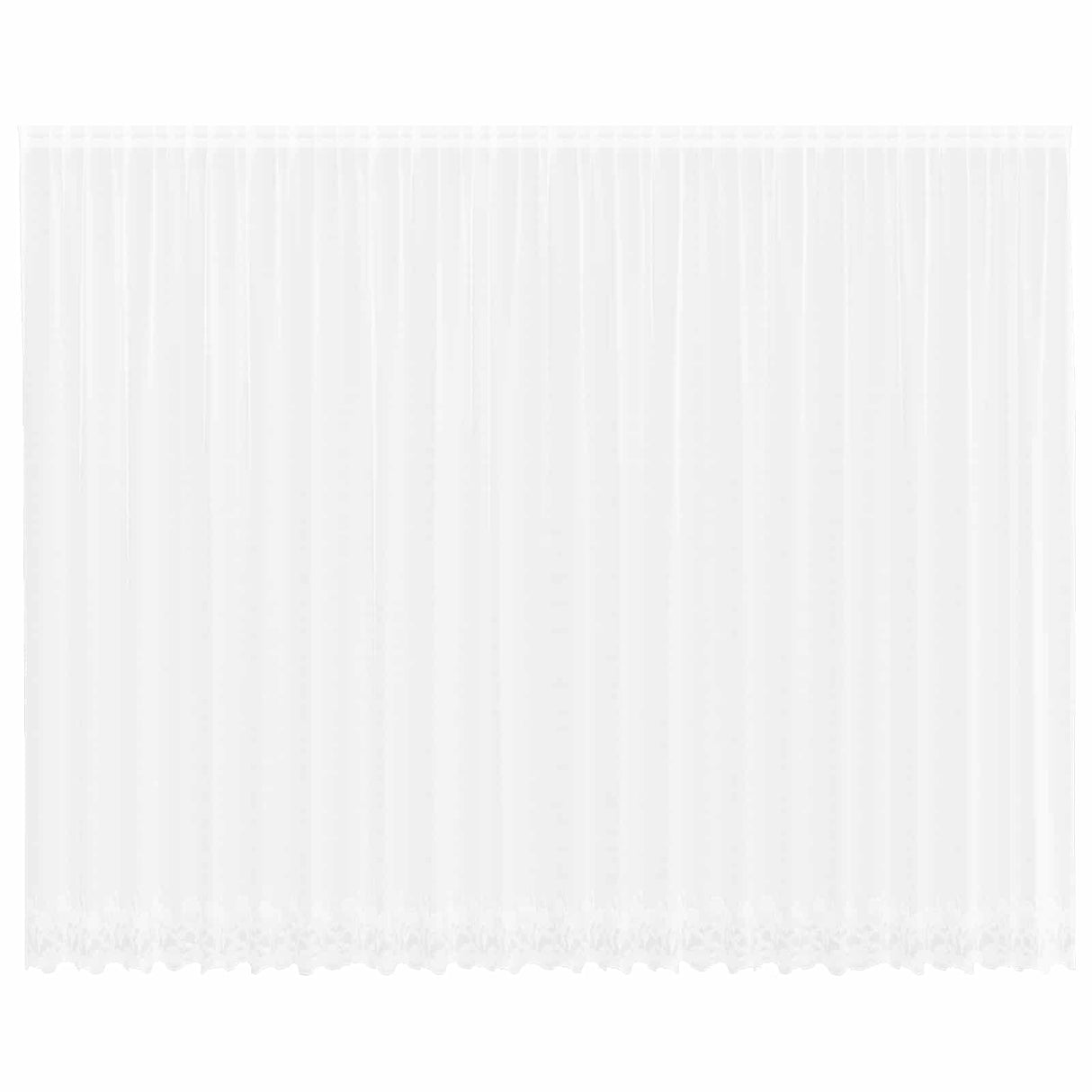 Vidaxl kantgordijn met gordijnen bloemen wit 300 x 600 cm polyester