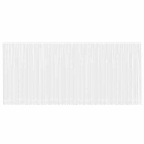Vidaxl kantgordijn met gordijnen bloemen wit 220 x 900 cm polyester