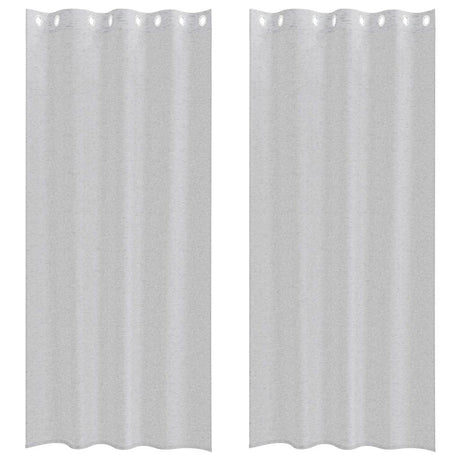 Vidaxl voile gordijn 2 pcs lichtgrijs 260 x 140 cm polyester