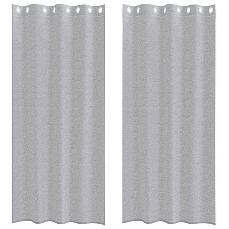 Vidaxl voile gordijn 2 pcs donkergrijs 225 x 140 cm polyester