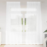 Vidaxl voile gordijn met gordijnen 2 pcs wit 260 x 140 cm polyester
