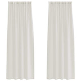 Vidaxl voile gordijn met gordijnen 2 pcs crème 245 x 140 cm polyester