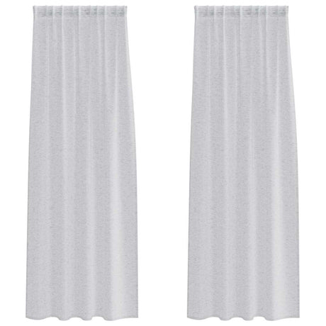 Vidaxl voile gordijn 2 pcs lichtgrijs 245 x 140 cm polyester