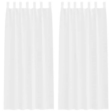 Vidaxl voile gordijn met gordijnen 2 pcs wit 225 x 140 cm polyester