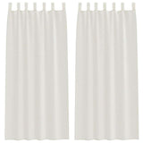 Vidaxl voile gordijn met gordijnen 2 pcs crème 225 x 140 cm polyester