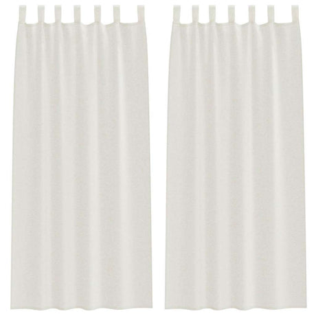 Vidaxl voile gordijn met gordijnen 2 pcs crème 225 x 140 cm polyester
