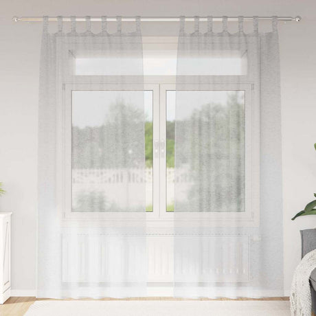Vidaxl voile gordijn 2 pcs lichtgrijs 260 x 140 cm polyester