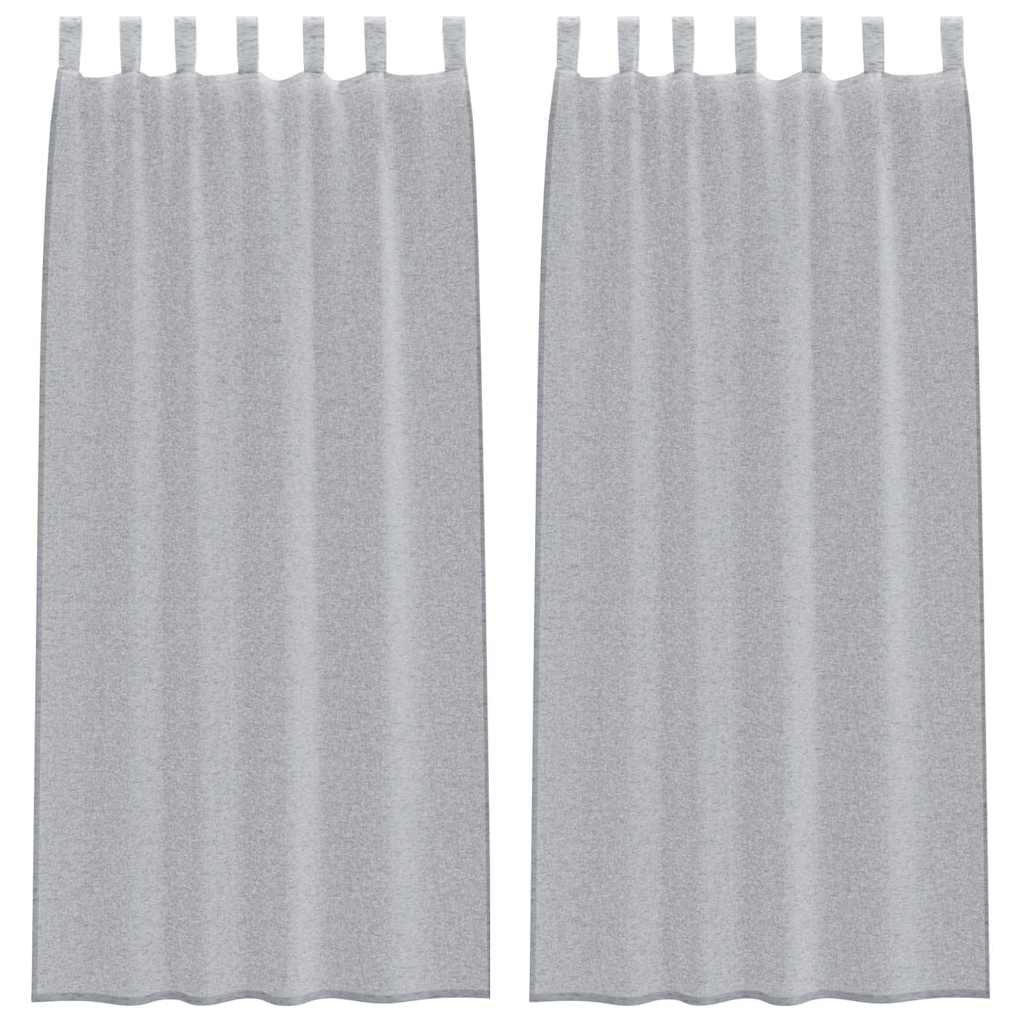 Vidaxl voile gordijn 2 pcs donkergrijs 245 x 140 cm polyester