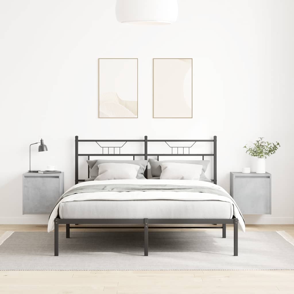 Vidaxl nachtkastjes 2 st wandgemonteerd 38x34x40 cm betongrijs