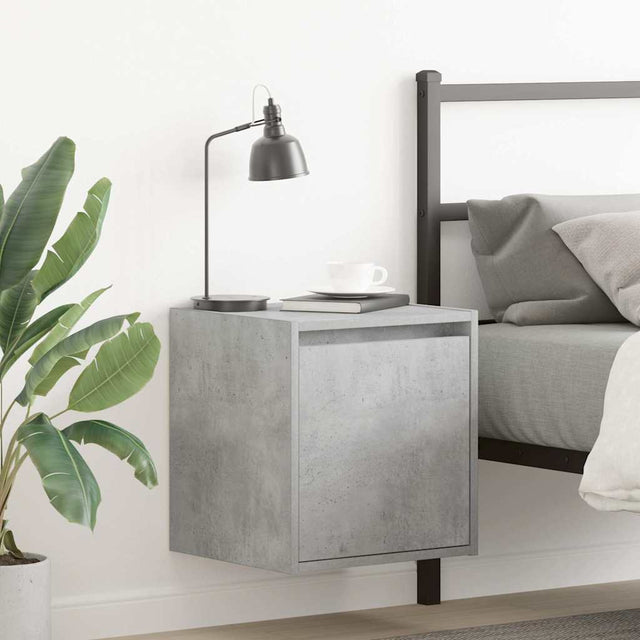 Vidaxl nachtkastjes 2 st wandgemonteerd 38x34x40 cm betongrijs