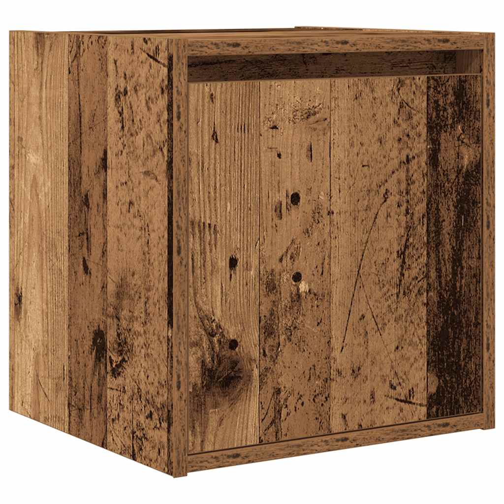 Vidaxl nachtkastje wandgemonteerd 38x34x40 cm oud houtkleurig