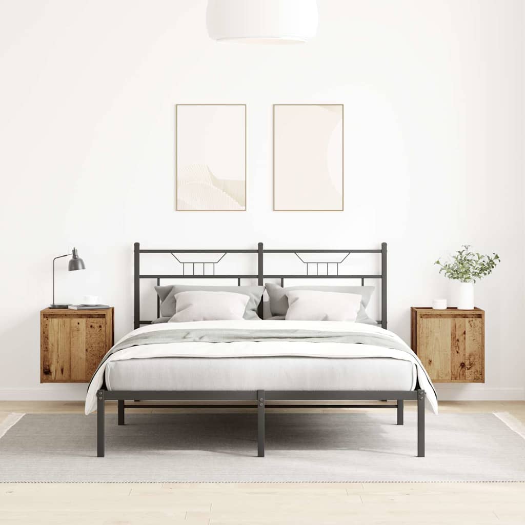 Vidaxl nachtkastjes wandgemonteerd 2 st 38x34x40 cm oud houtkleurig