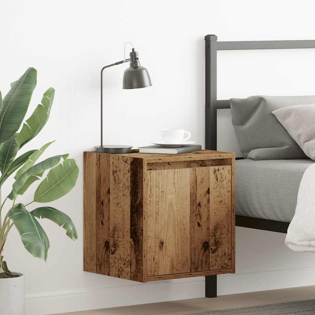 Vidaxl nachtkastjes wandgemonteerd 2 st 38x34x40 cm oud houtkleurig