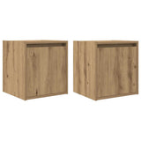 Vidaxl nachtkastjes 2 st wandgemonteerd 38x34x40 cm artisanaal eiken