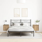 Vidaxl nachtkastjes 2 st wandgemonteerd 38x34x40 cm artisanaal eiken