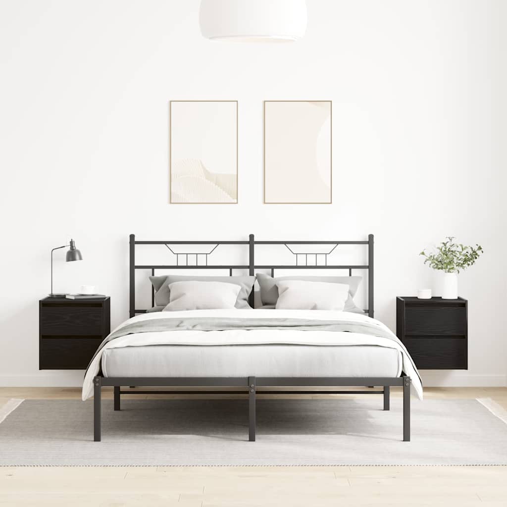 Vidaxl nachtkastjes wandmontage 38x34x40 cm zwart eikenkleurig