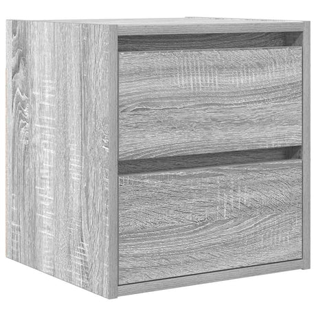 Vidaxl nachtkastje wandgemonteerd 38x34x40 cm grijs sonoma eikenkleur