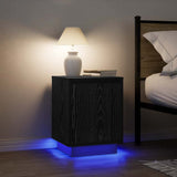 Vidaxl nachtkastjes met led-verlichting 2 st 38x34x50 cm zwart