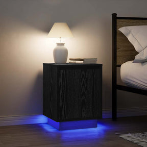 Vidaxl nachtkastjes met led-verlichting 2 st 38x34x50 cm zwart