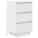 Vidaxl nachtkastje met led-verlichting 38x34x65 cm wit