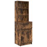 Vidaxl nachtkastje 39x35x125 cm bewerkt hout gerookt eikenkleurig