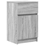 Vidaxl nachtkastje 39x35x65 cm bewerkt hout grijs sonoma eikenkleur