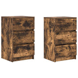 Vidaxl nachtkastjes met 3 lades 2 st 39x35x65 cm gerookt eikenkleurig
